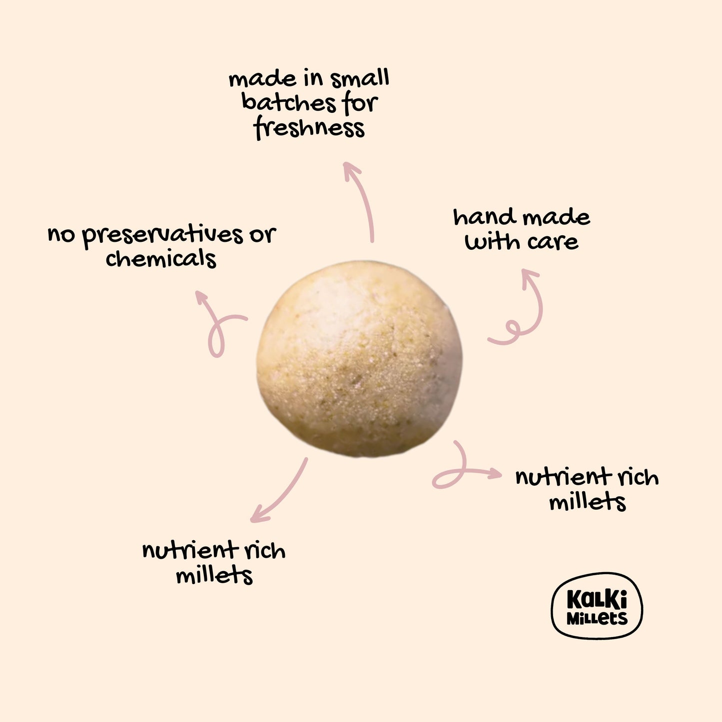 Pearl Millet Nutri Laddus – 5 Pieces (125g)