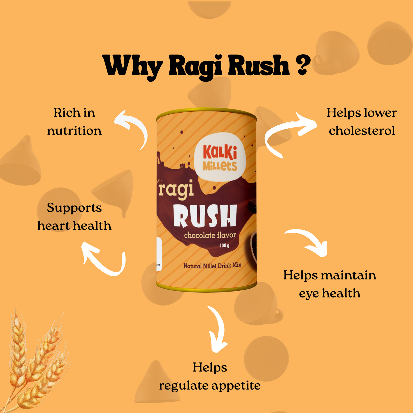Ragi Rush Drink – Chocolate Flavor (100g)