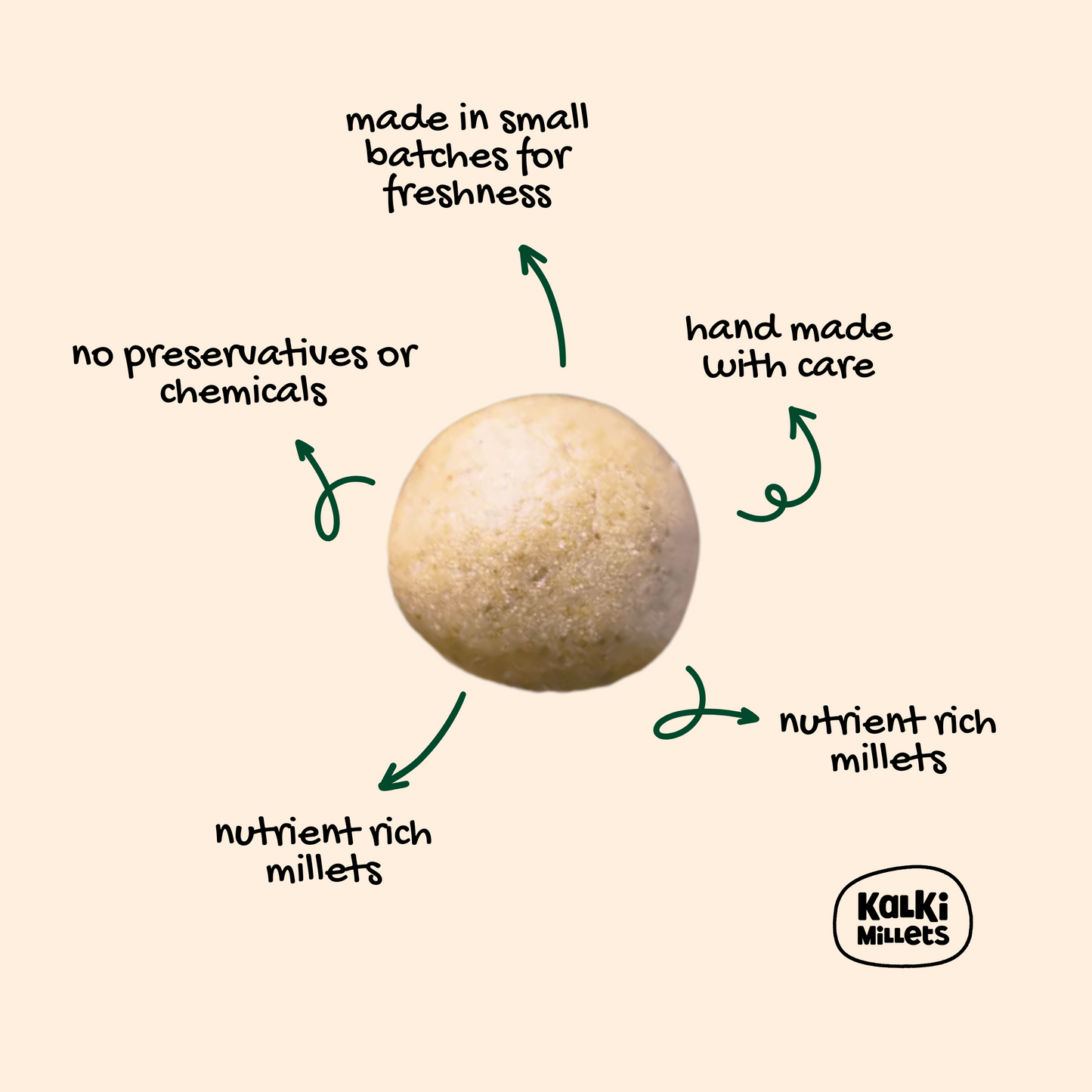 Little Millet Nutri Laddus – 5 Pieces (125g)